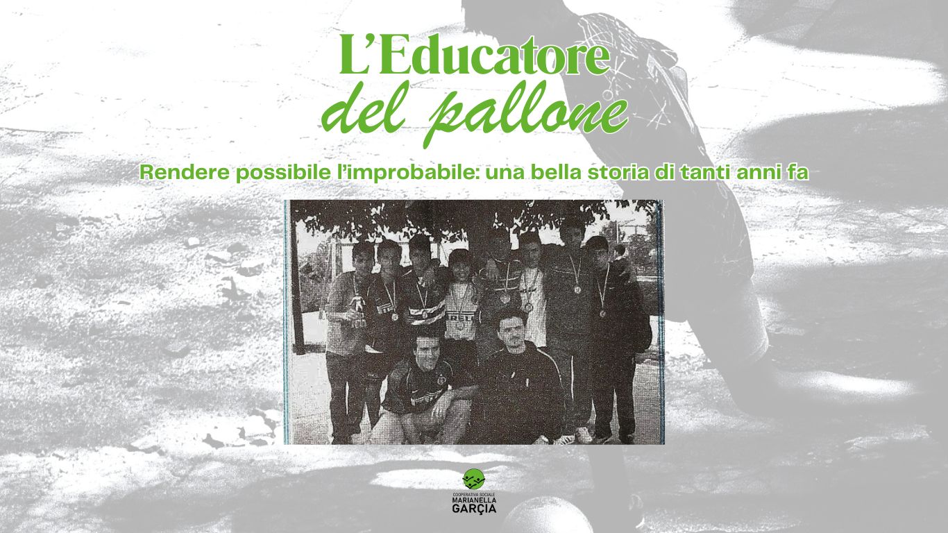 articolo di giornale con educatori e ragazzi per un torneo di calcetto a serra